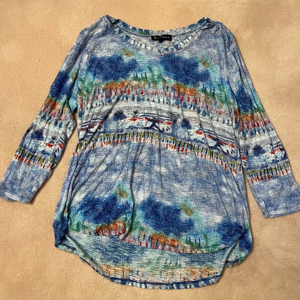 3/4 Length Patterened Tee